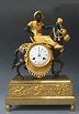 Superb and rare sculptural mantel clock,
